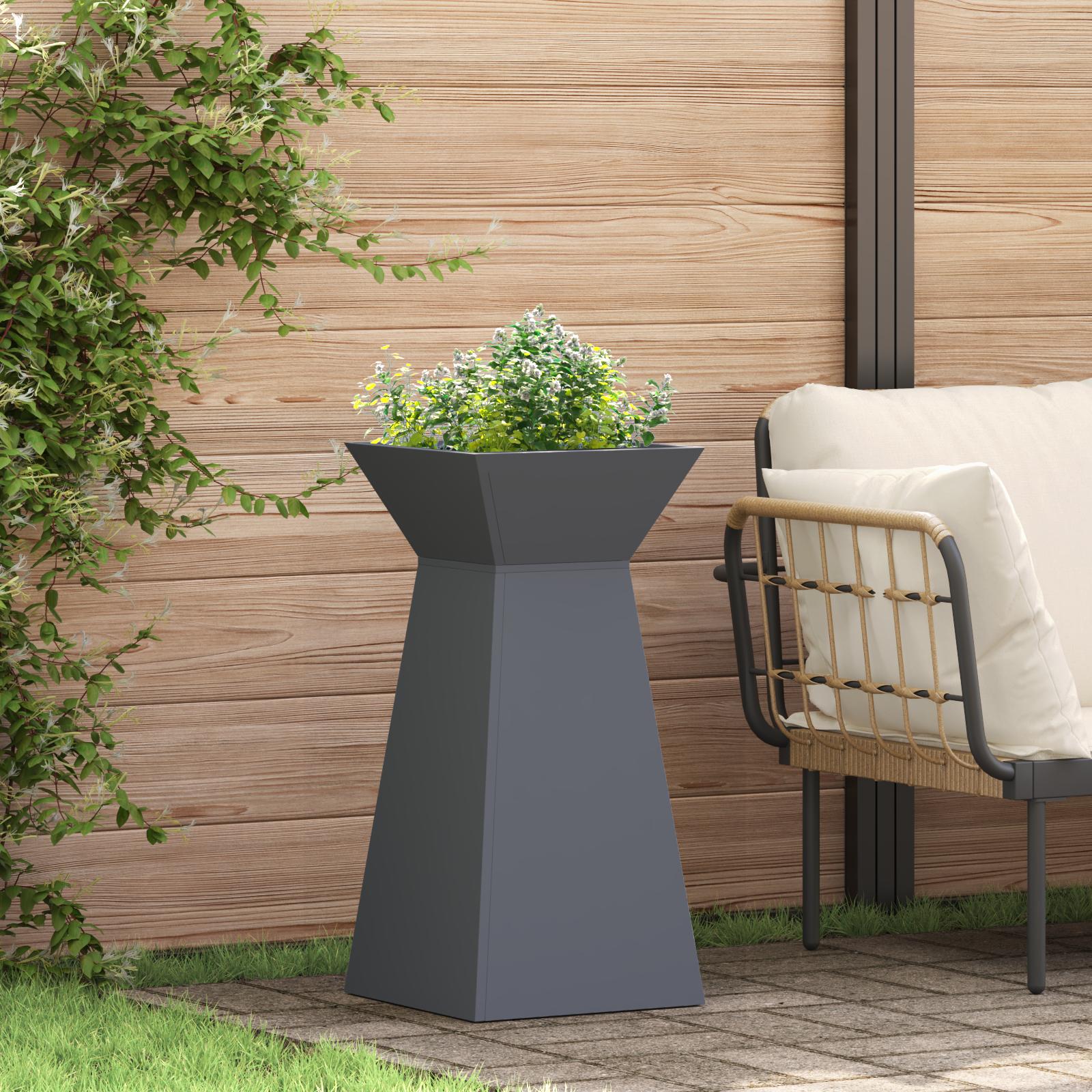 Planteholder Antracitgrå Plastik 35 x 35 x 73 cm Plantere