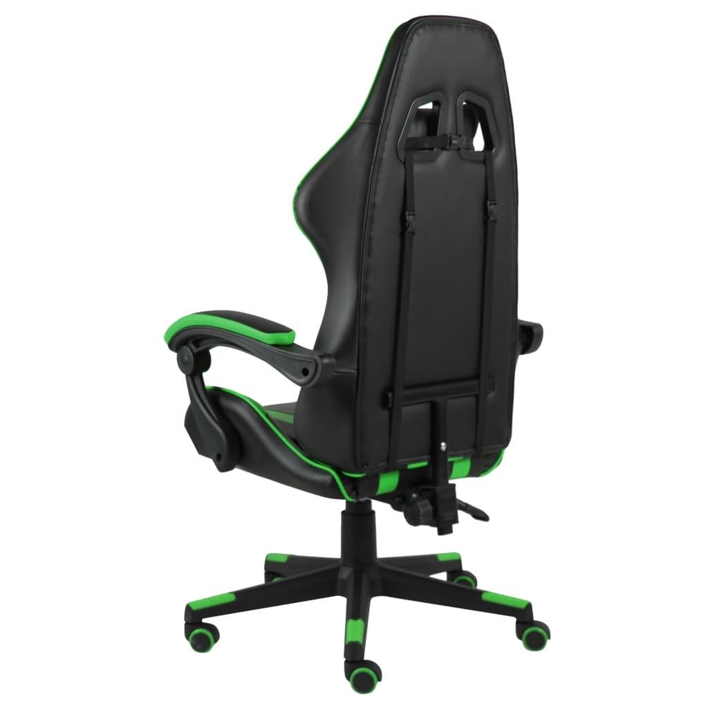 Gamerstol kunstlæder sort og grøn