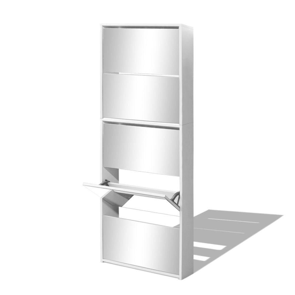 Skoskab 5 rum 63x17x169,5 cm spejlhvid