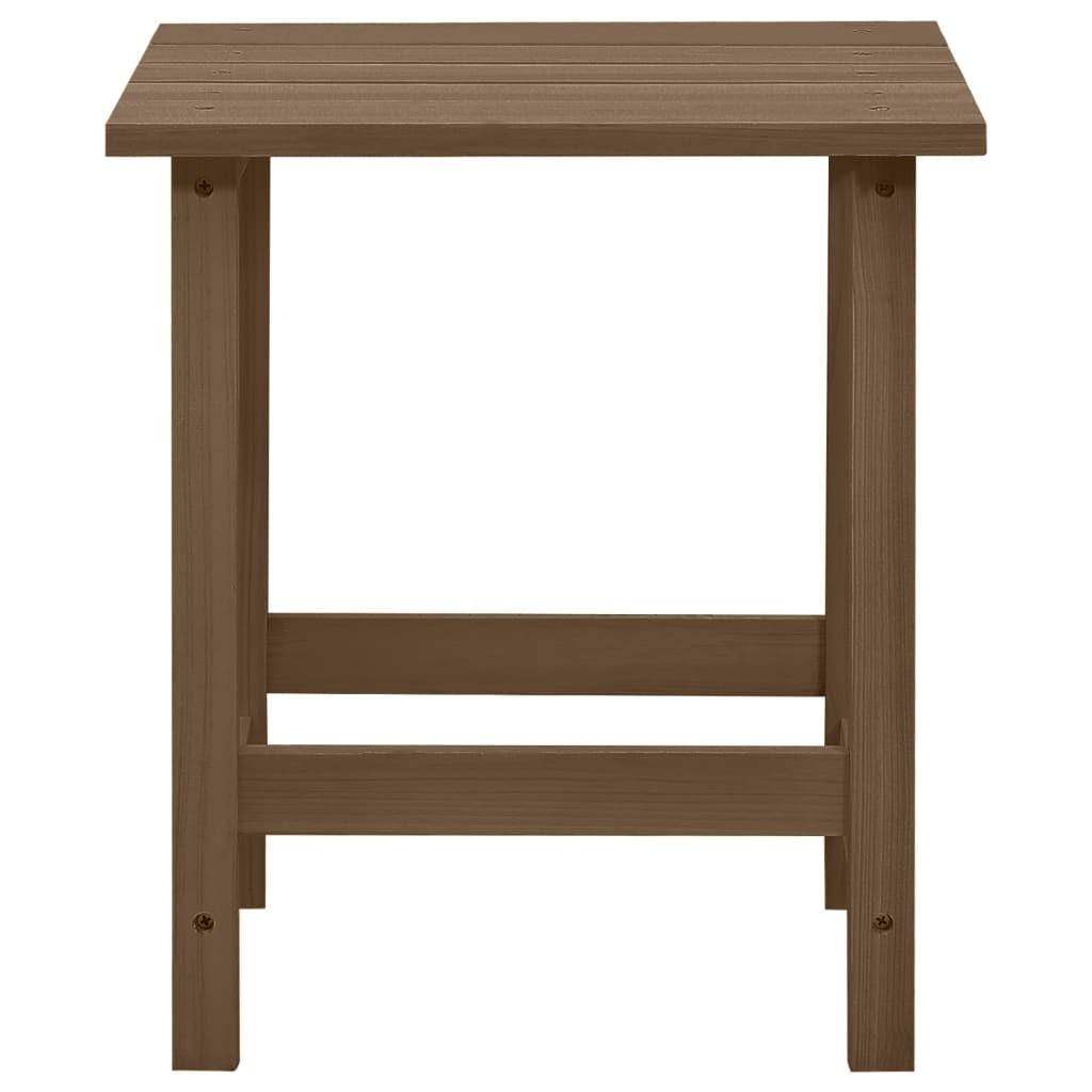 Adirondack-havestol med bord massivt grantræ brun