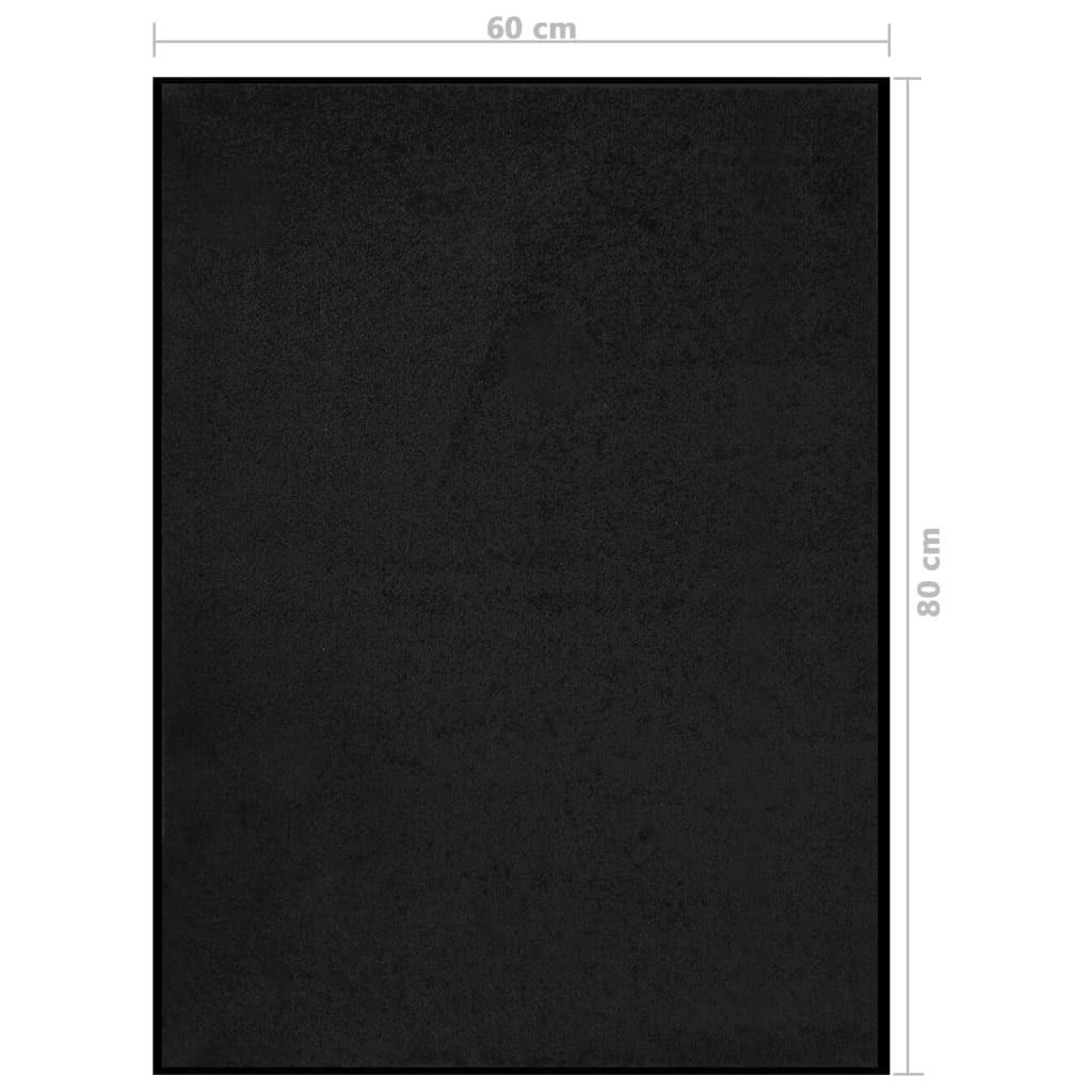 Dørmåtte 60x80 cm sort
