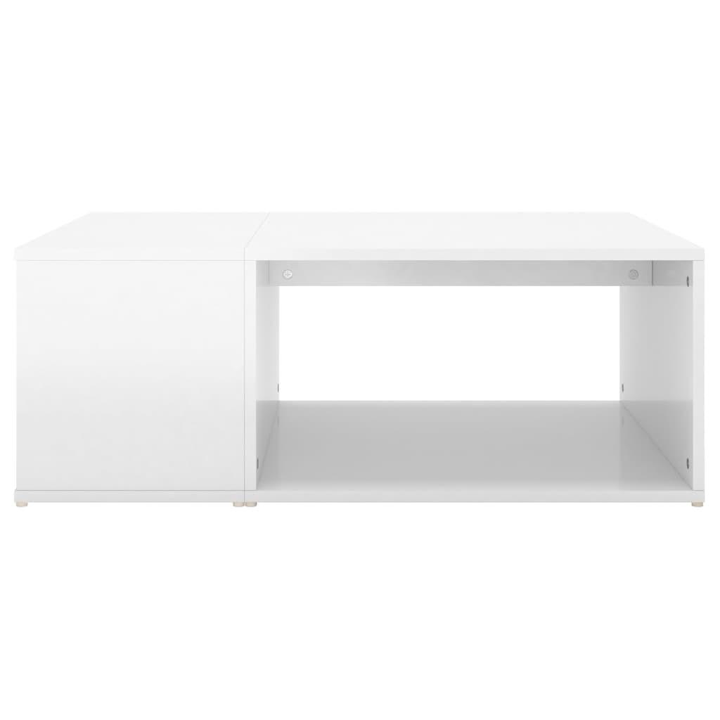 Sofabord 90x67x33 cm konstrueret træ hvid højglans