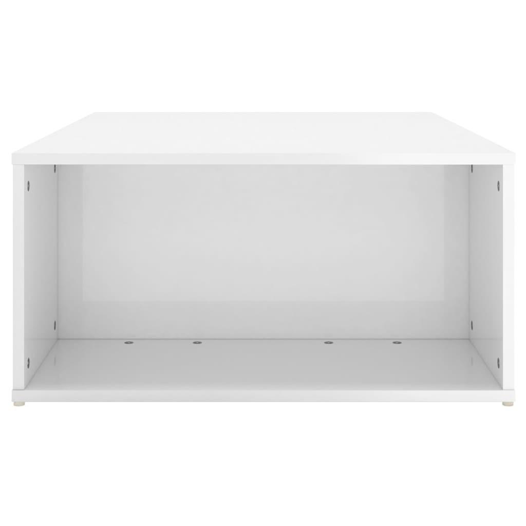 Sofabord 90x67x33 cm konstrueret træ hvid højglans