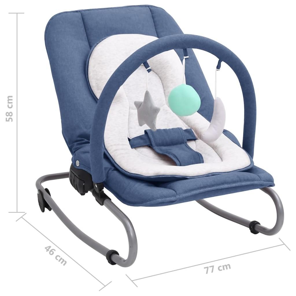 Skråstol til baby stål marineblå