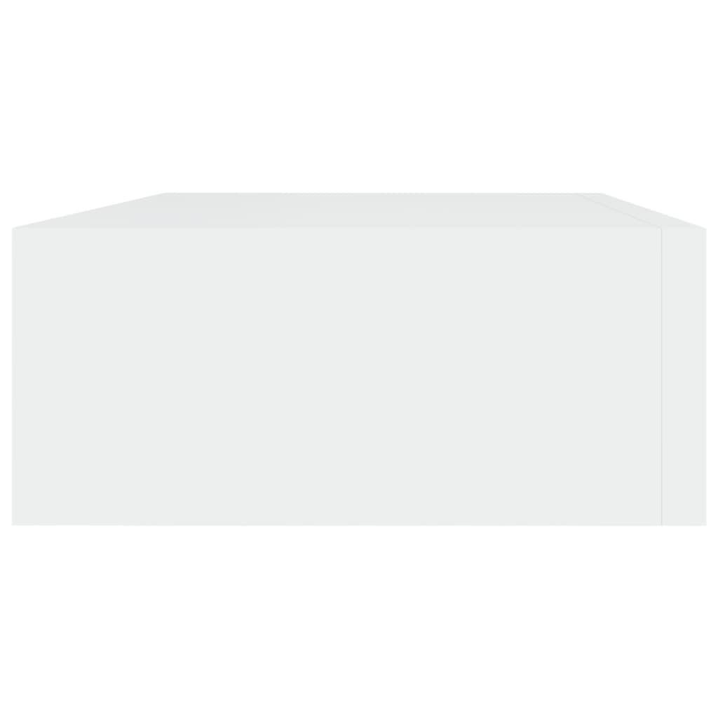 Væghylder med skuffer 2 stk. 40x23,5x10 cm MDF hvid