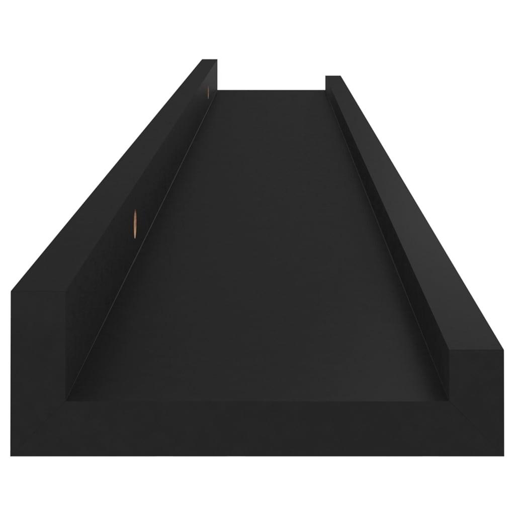Væghylder 4 stk. 80x9x3 cm sort