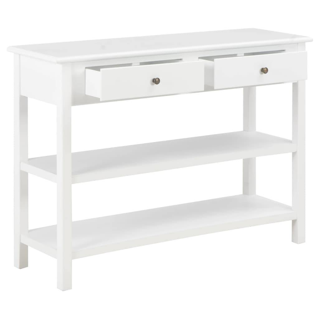 Konsolbord 110x35x80 cm MDF hvid