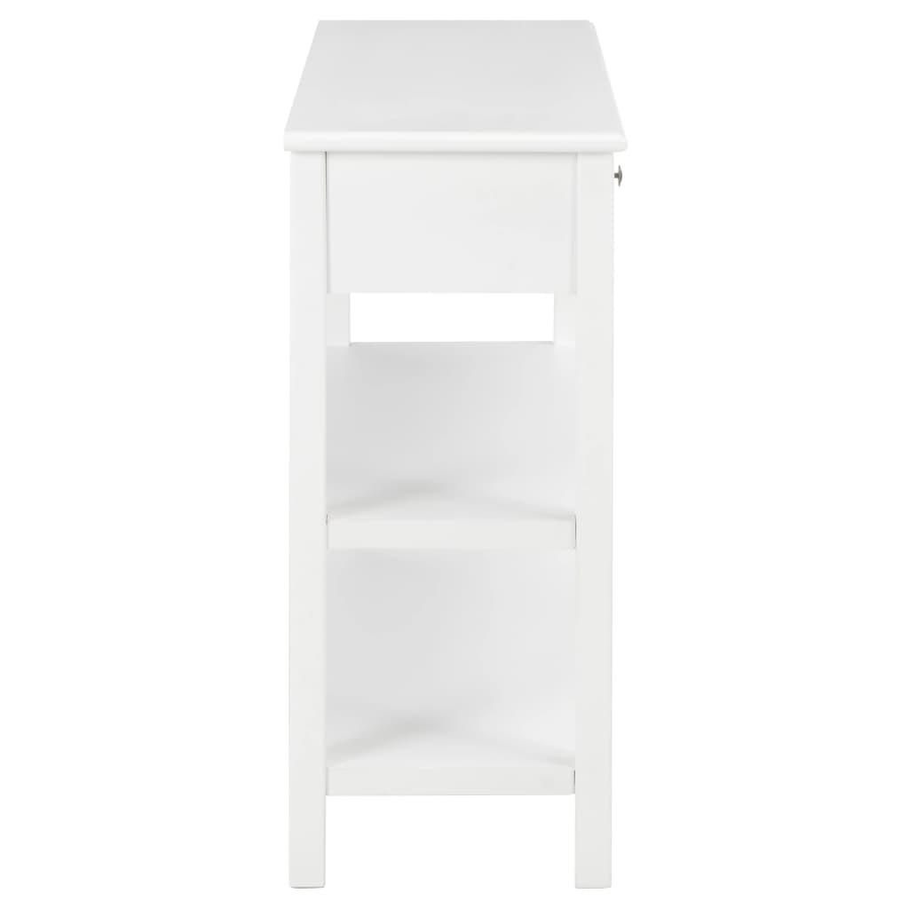 Konsolbord 110x35x80 cm MDF hvid