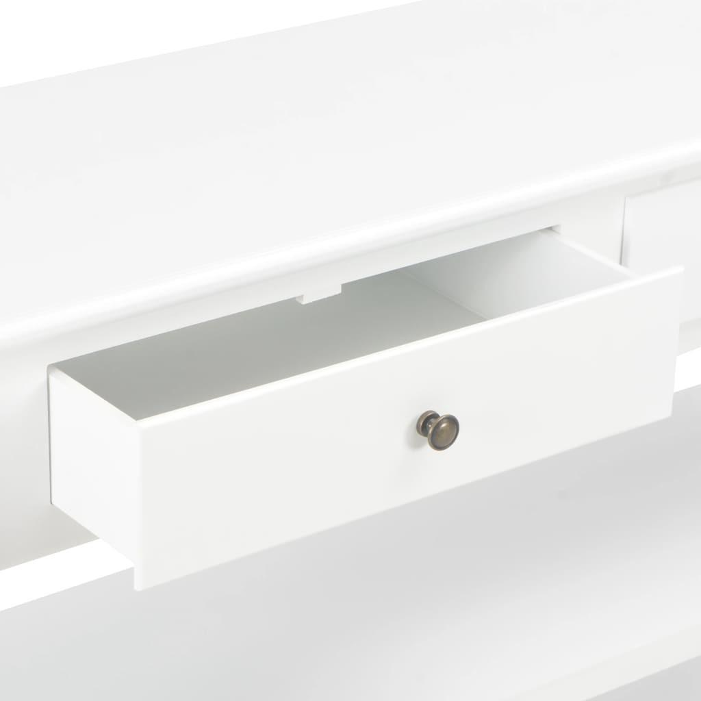 Konsolbord 110x35x80 cm MDF hvid