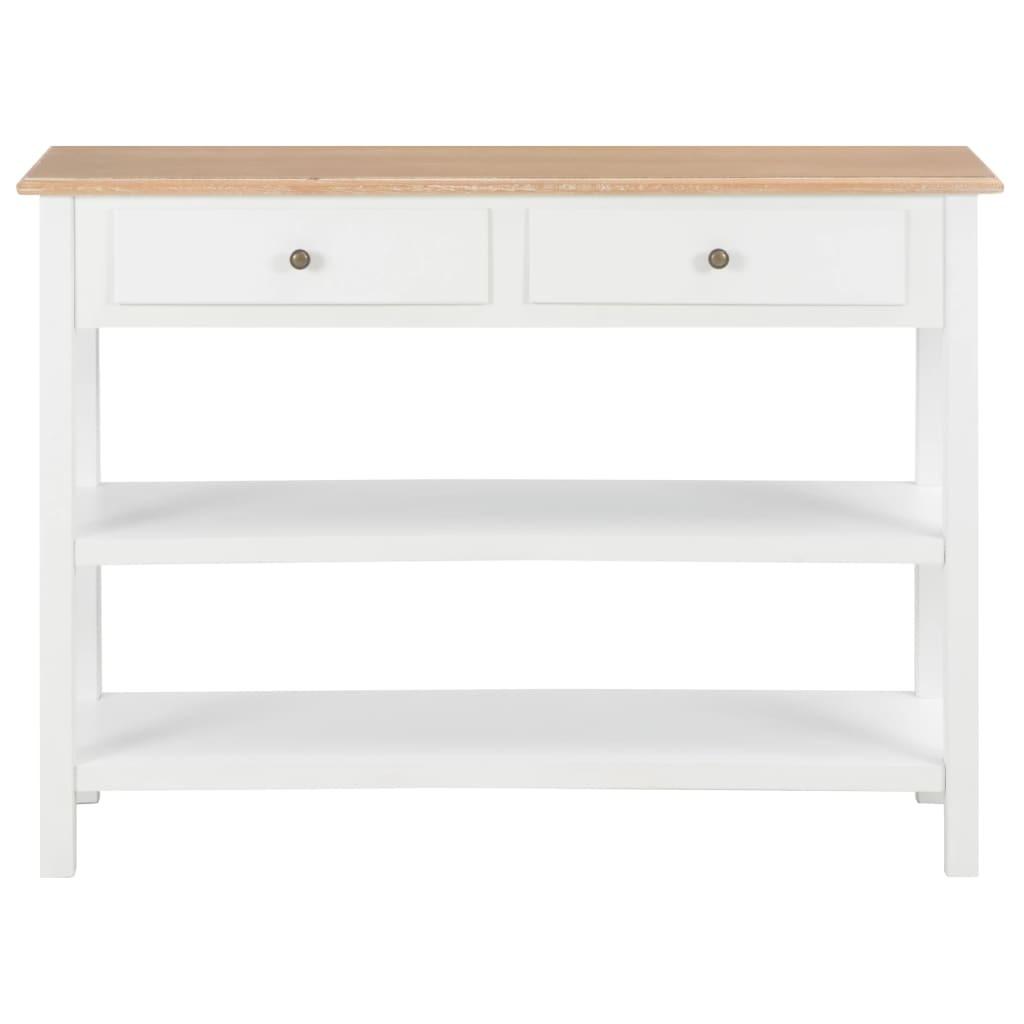 Konsolbord 110x35x80 cm MDF hvid