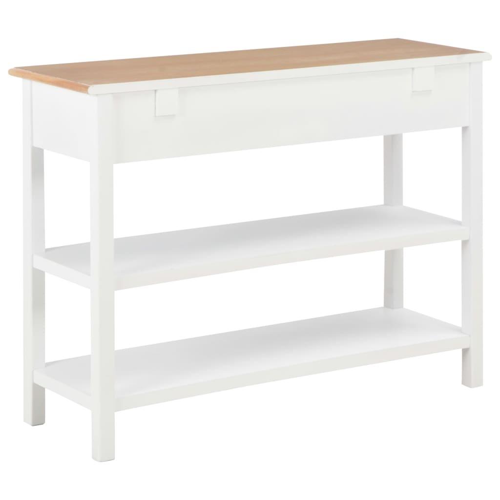 Konsolbord 110x35x80 cm MDF hvid