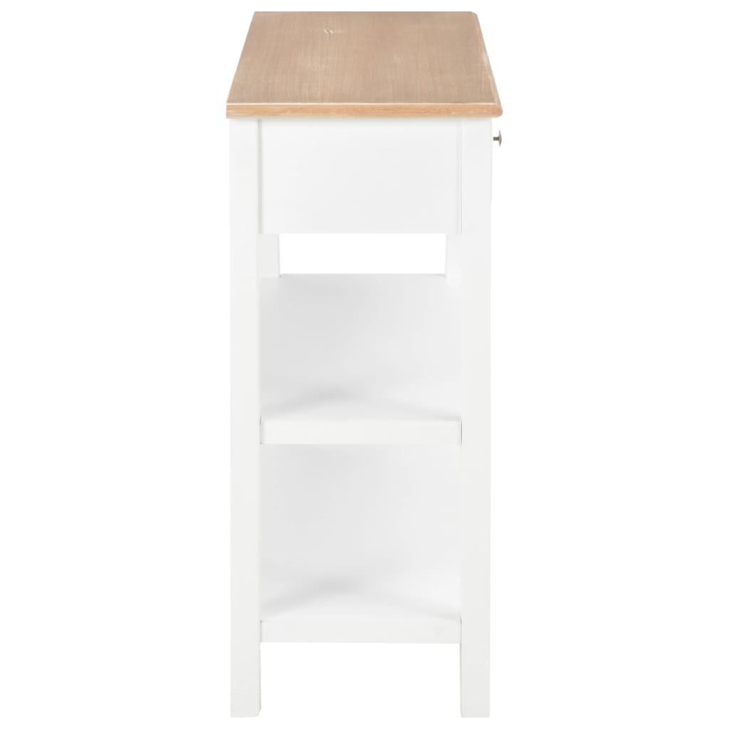 Konsolbord 110x35x80 cm MDF hvid