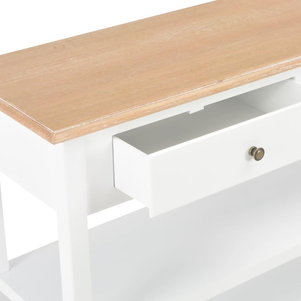 Konsolbord 110x35x80 cm MDF hvid