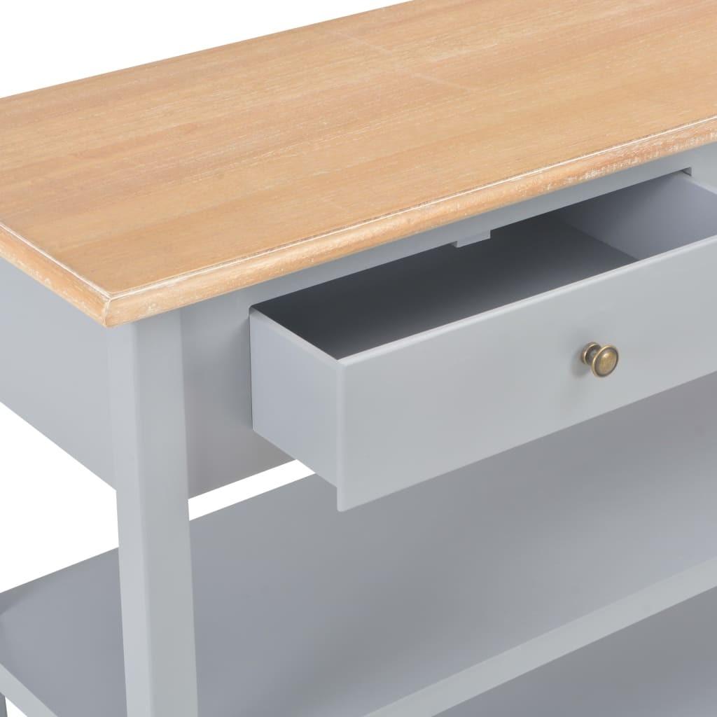 Konsolbord 110x35x80 cm MDF grå