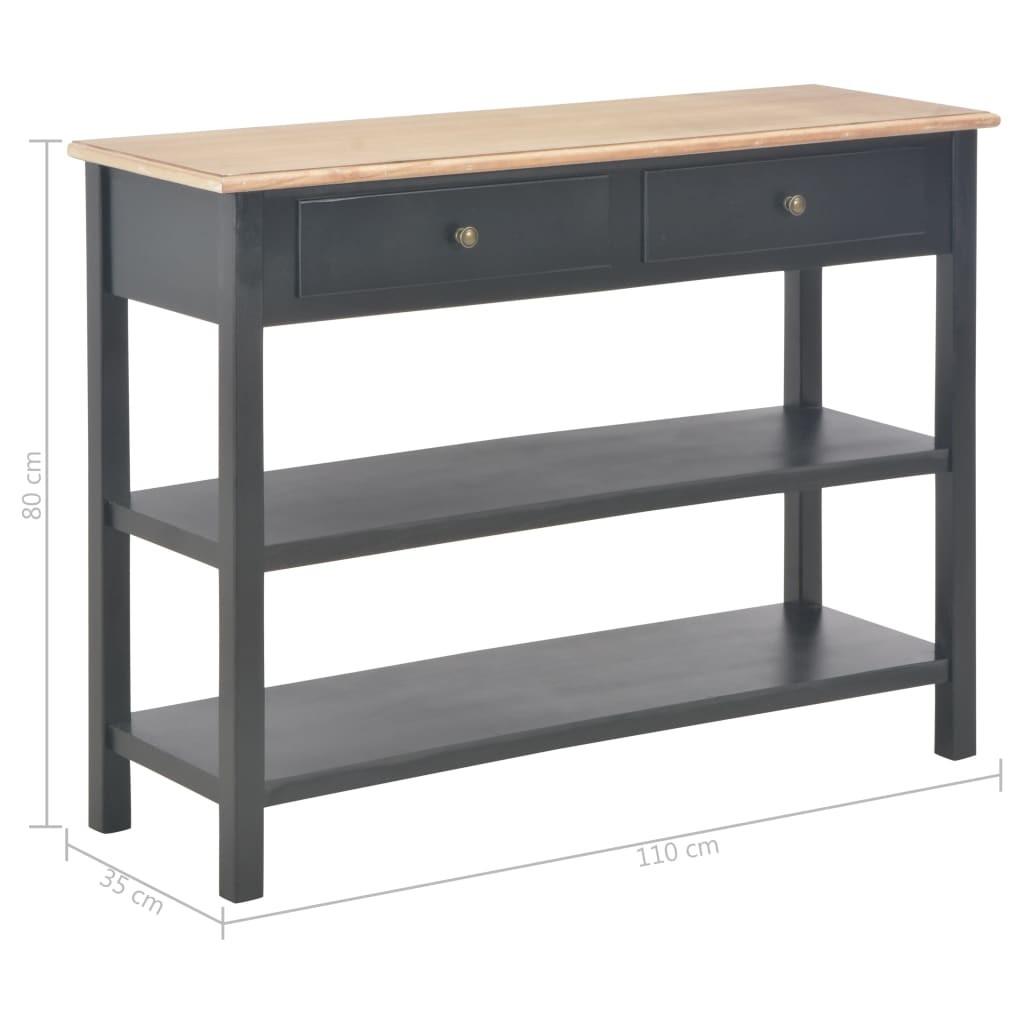 Skænk 110 x 35 x 80 cm MDF sort