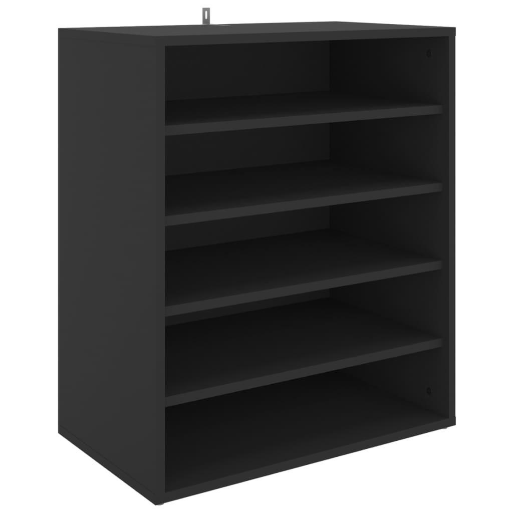 Skoreol 60x35x70 cm konstrueret træ sort