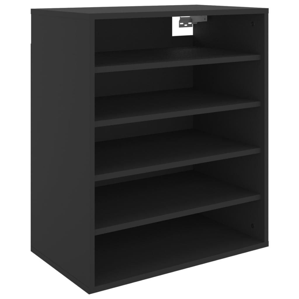 Skoreol 60x35x70 cm konstrueret træ sort
