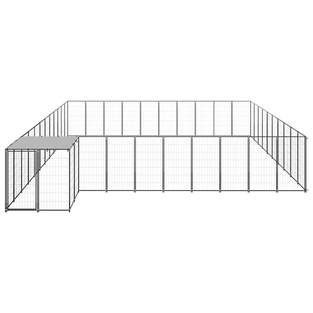 Hundeløbegård 31,46 m² stål sort
