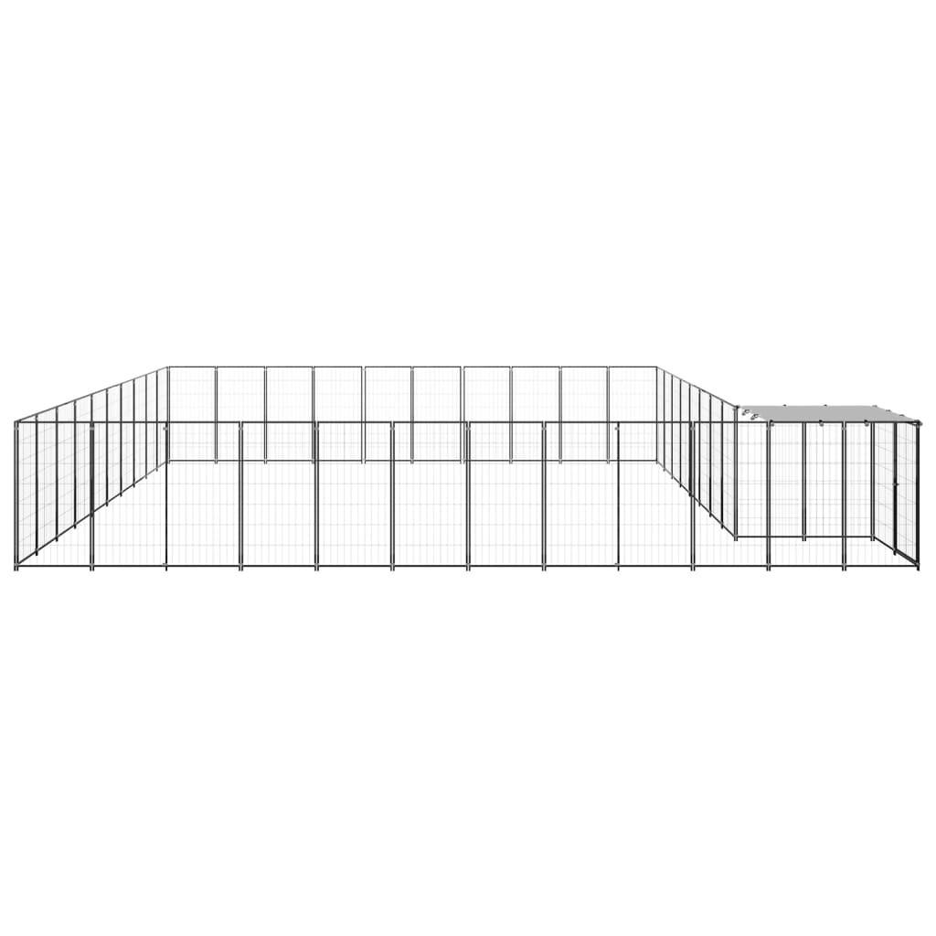 Hundeløbegård 31,46 m² stål sort