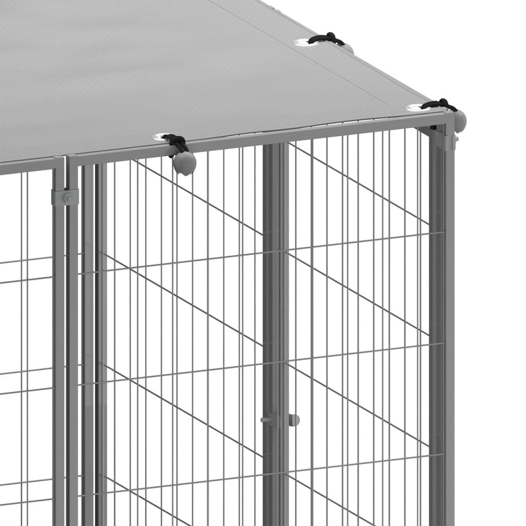 Hundeløbegård 37,51 m² stål sølvfarvet