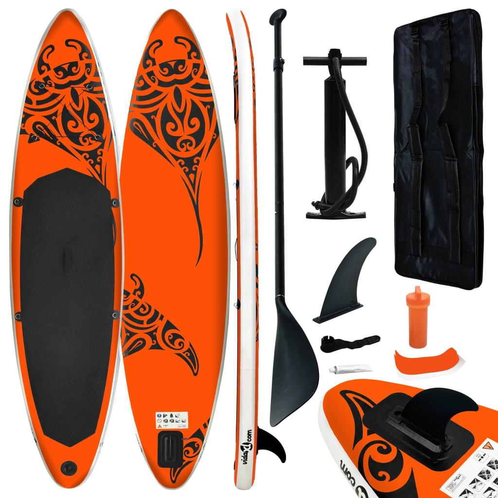 Oppusteligt paddleboardsæt 366x76x15 orange