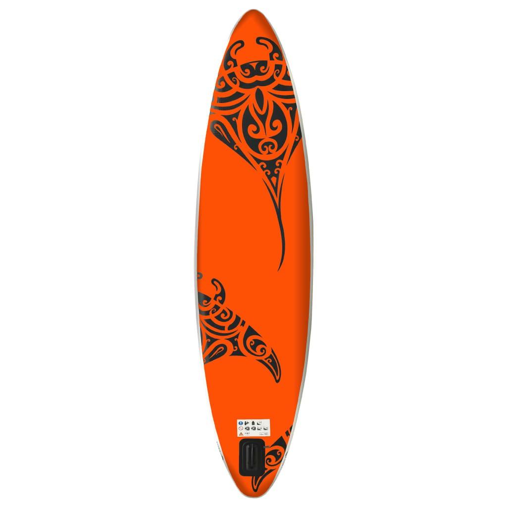 Oppusteligt paddleboardsæt 366x76x15 orange