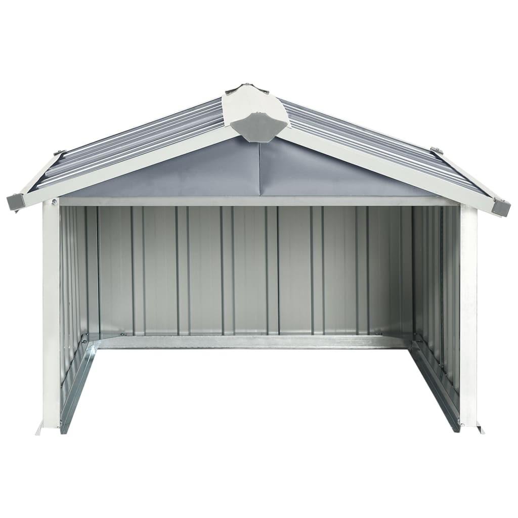 Garage til robotplæneklipper 92x97x63 cm galvaniseret stål grå