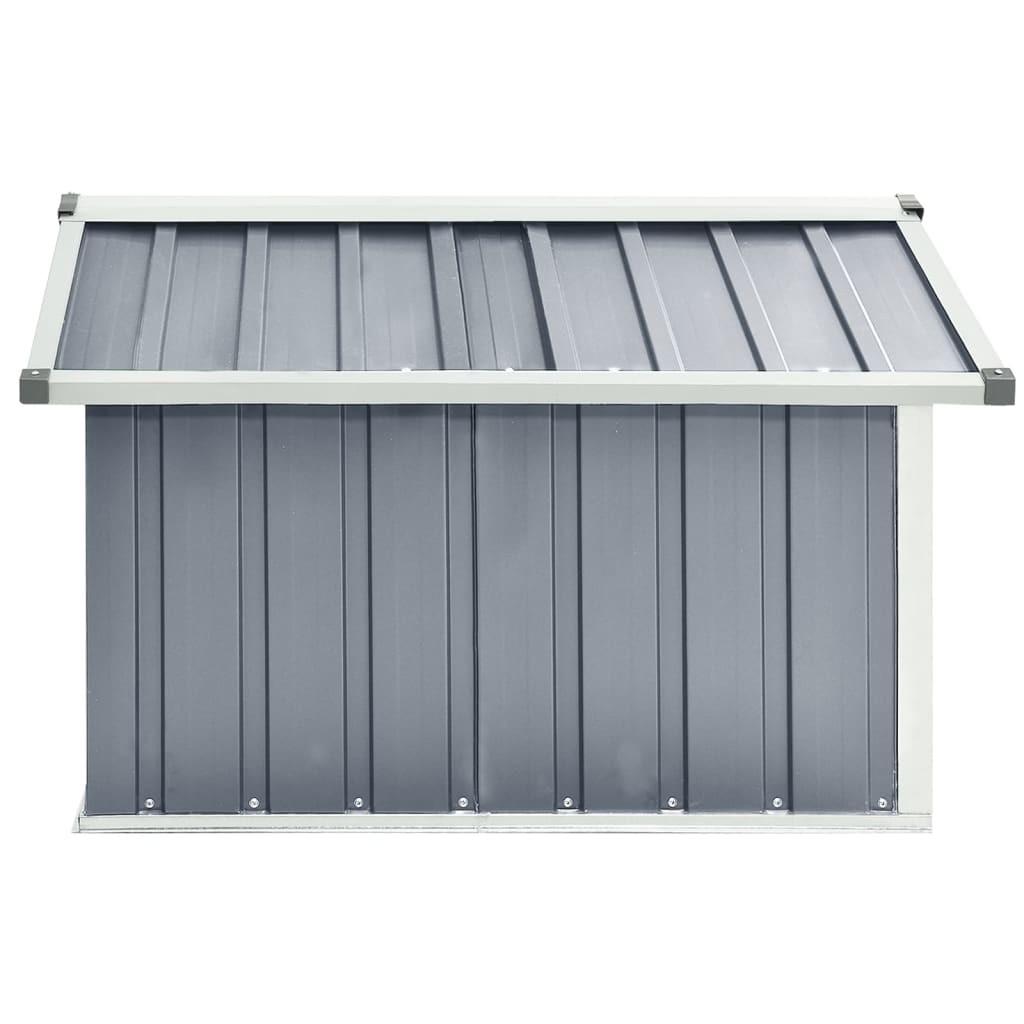 Garage til robotplæneklipper 92x97x63 cm galvaniseret stål grå