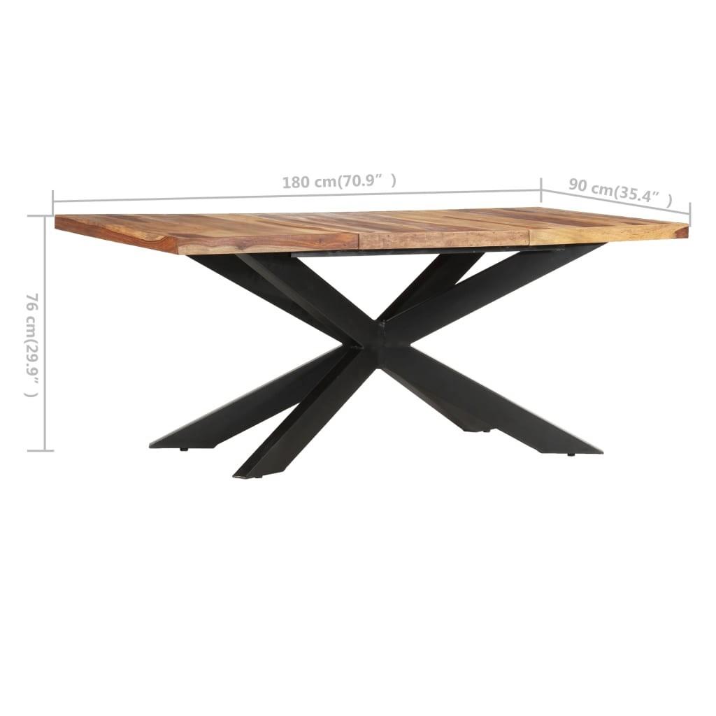 Spisebord 180 x 90 x 76 cm massivt akacietræ