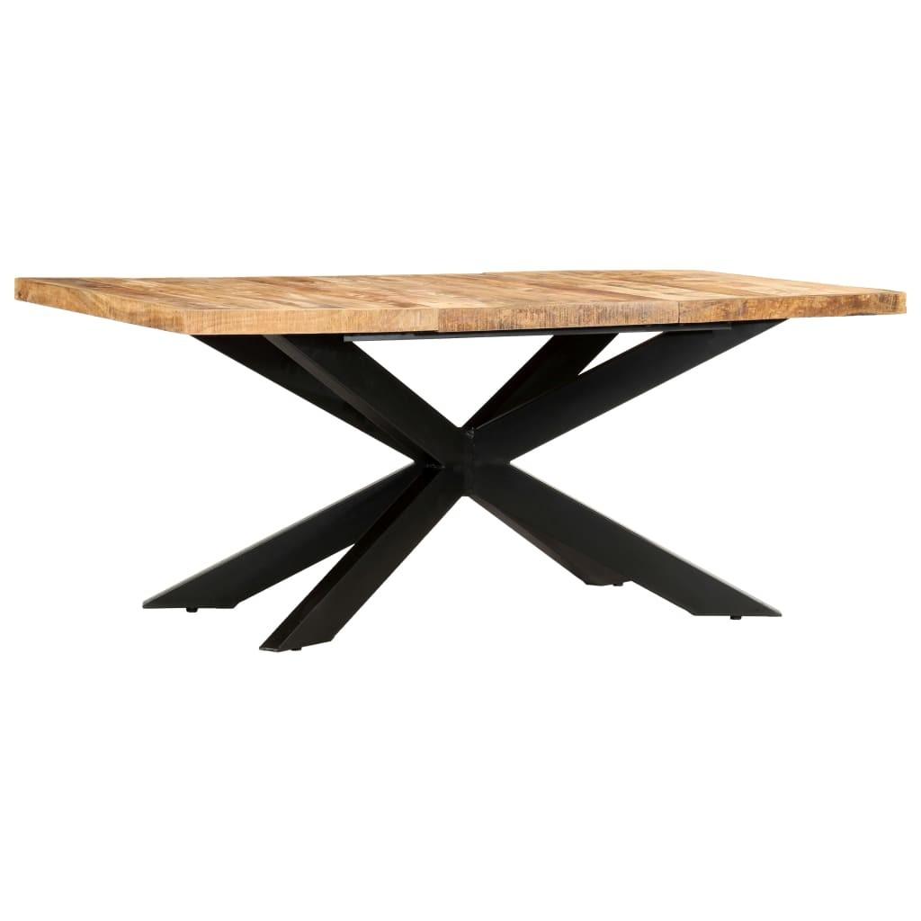 Spisebord 180 x 90 x 76 cm massivt ru mangotræ