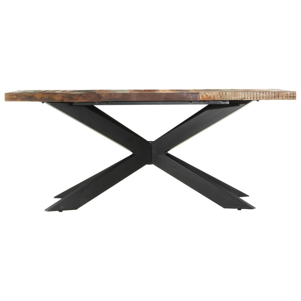 Spisebord 180 x 90 x 76 cm massivt genbrugstræ