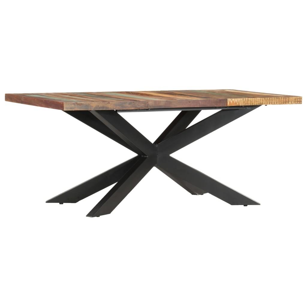 Spisebord 180 x 90 x 76 cm massivt genbrugstræ