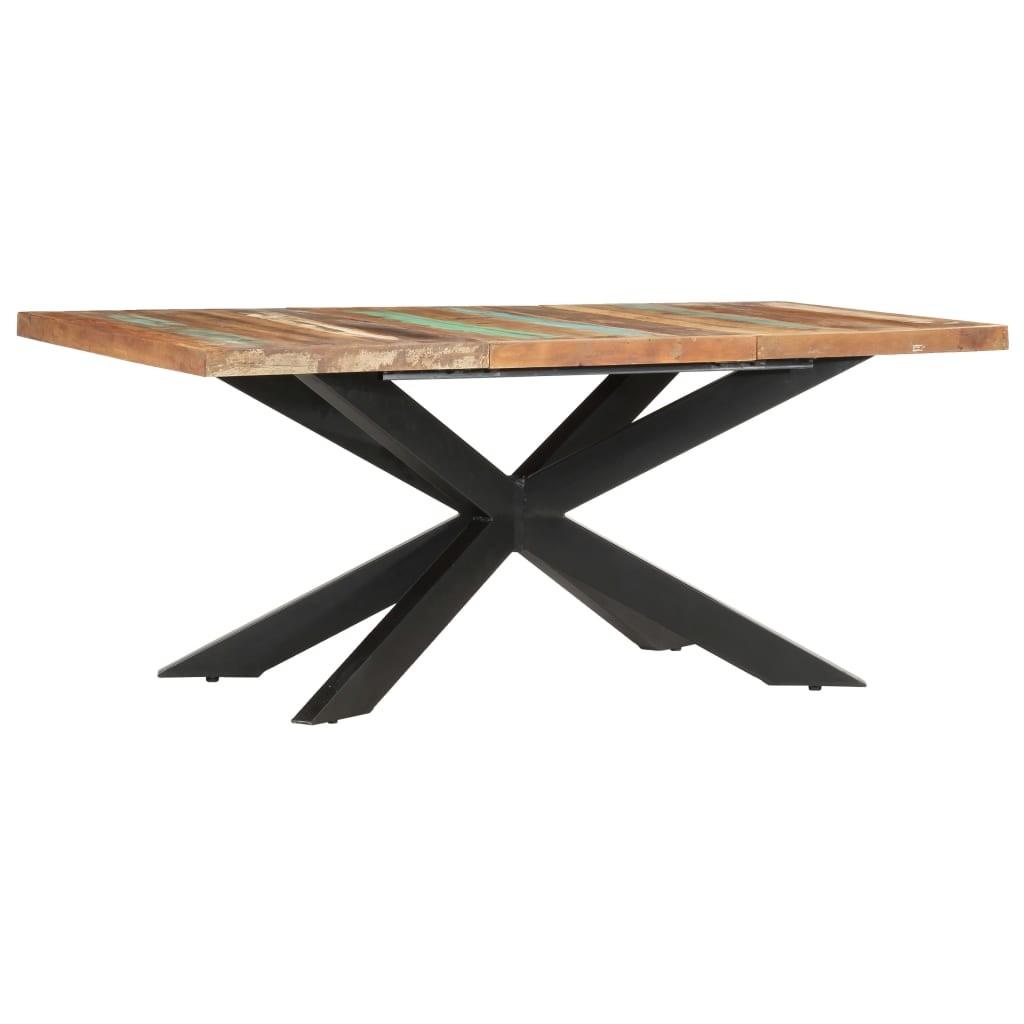 Spisebord 180 x 90 x 76 cm massivt genbrugstræ