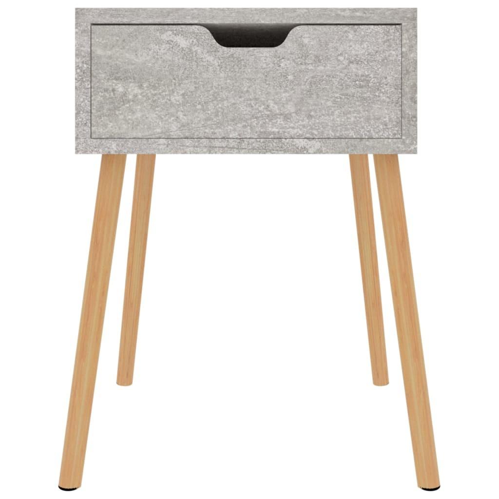 Sengebord 40x40x56 cm konstrueret træ betongrå