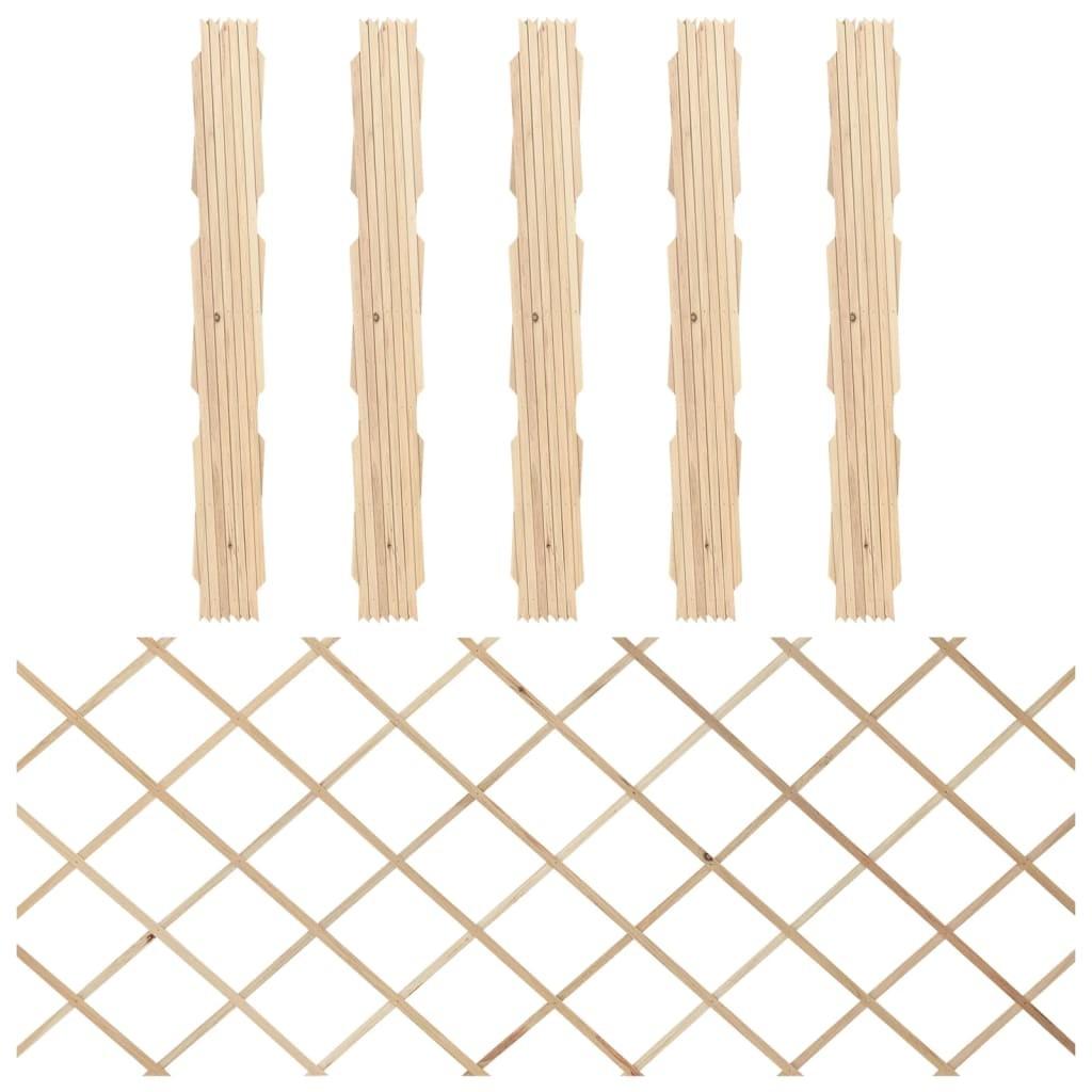 Espalierhegn 5 stk. 180x80 cm massivt fyrretræ
