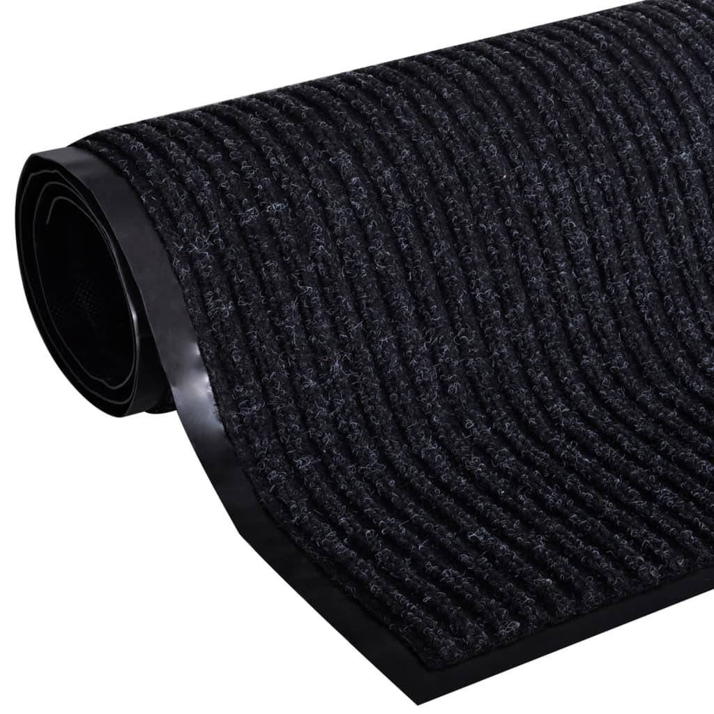 Dørmåtte 117x220 cm PVC sort