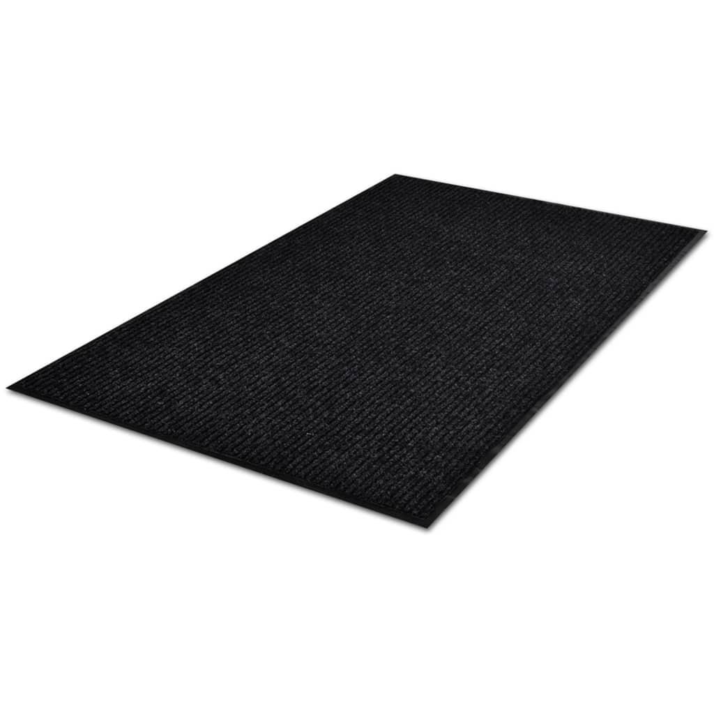 Dørmåtte 117x220 cm PVC sort