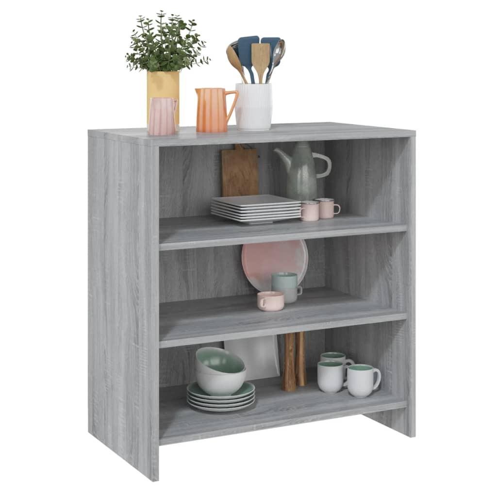 Skænk 70x40,5x75 cm konstrueret træ grå sonoma-eg