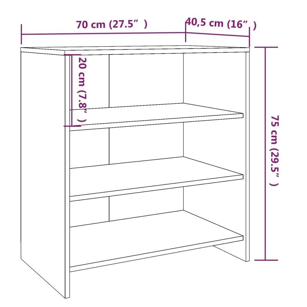 Skænk 70x40,5x75 cm konstrueret træ grå sonoma-eg