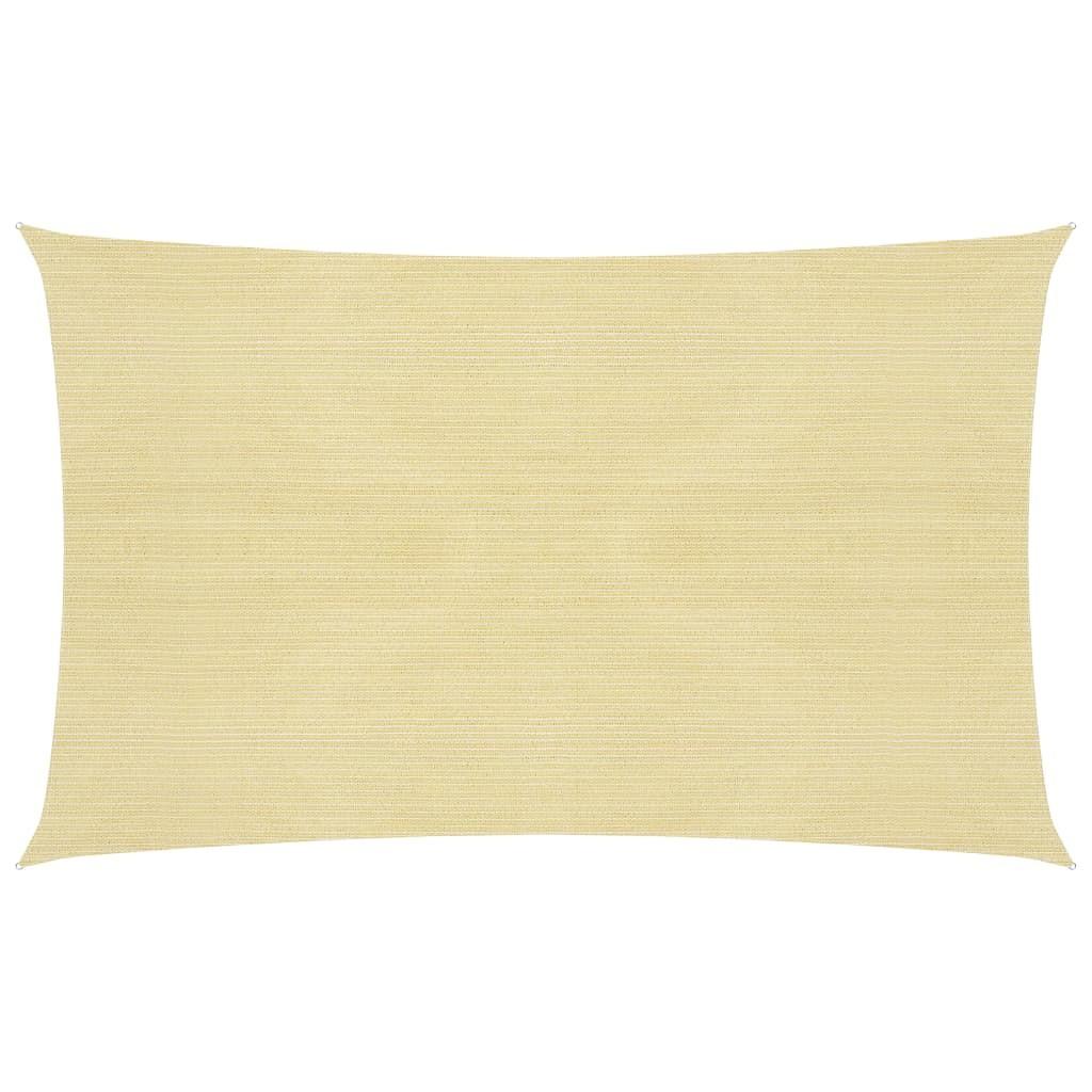 Solsejl 2,5x5 m 160 g/m² HDPE beige