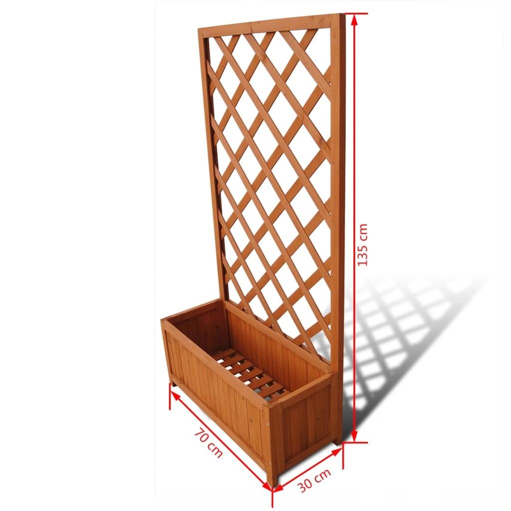 Plantekasse med espalier 70 x 30 x 135 cm
