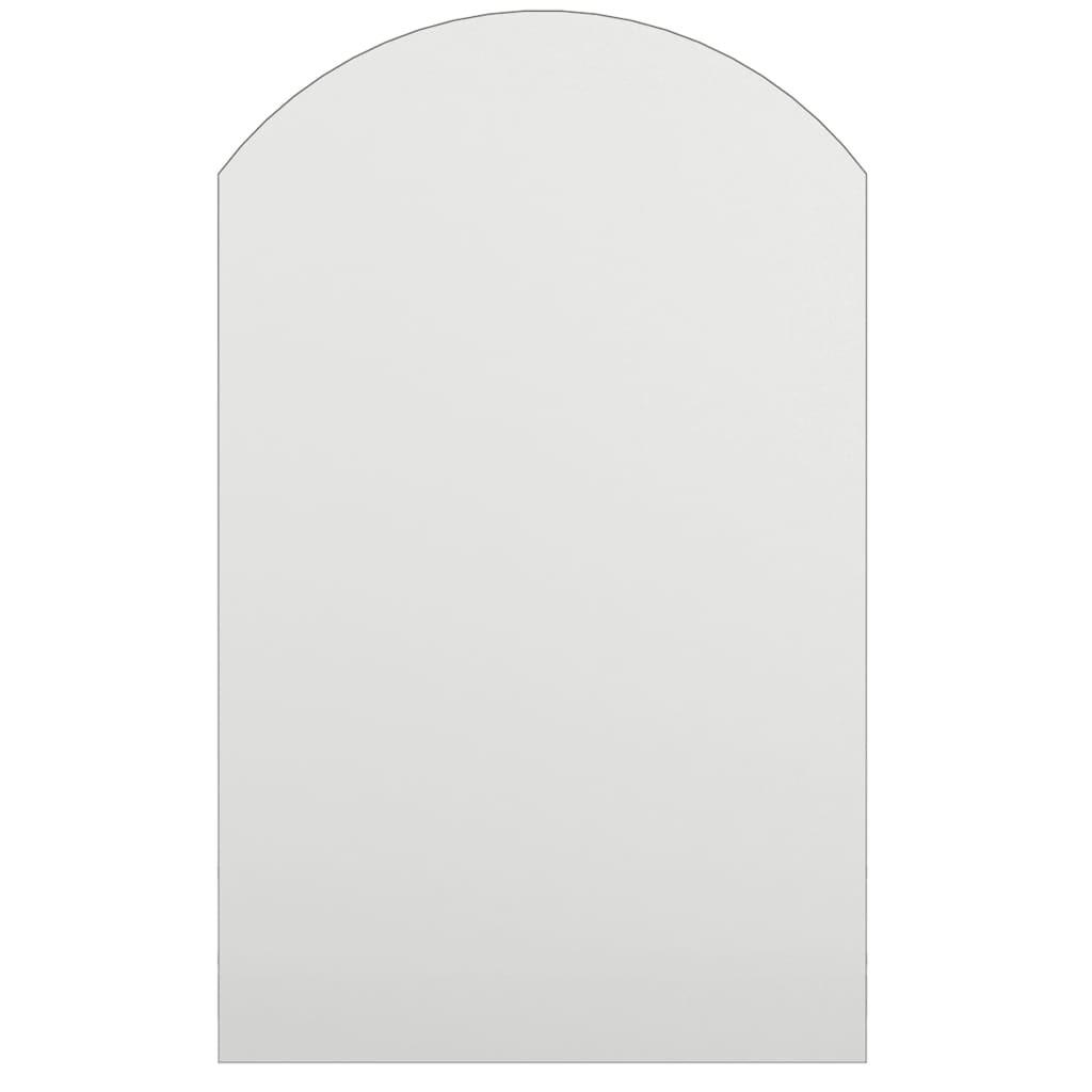 Spejl med LED-lamper 60x40 cm buet glas