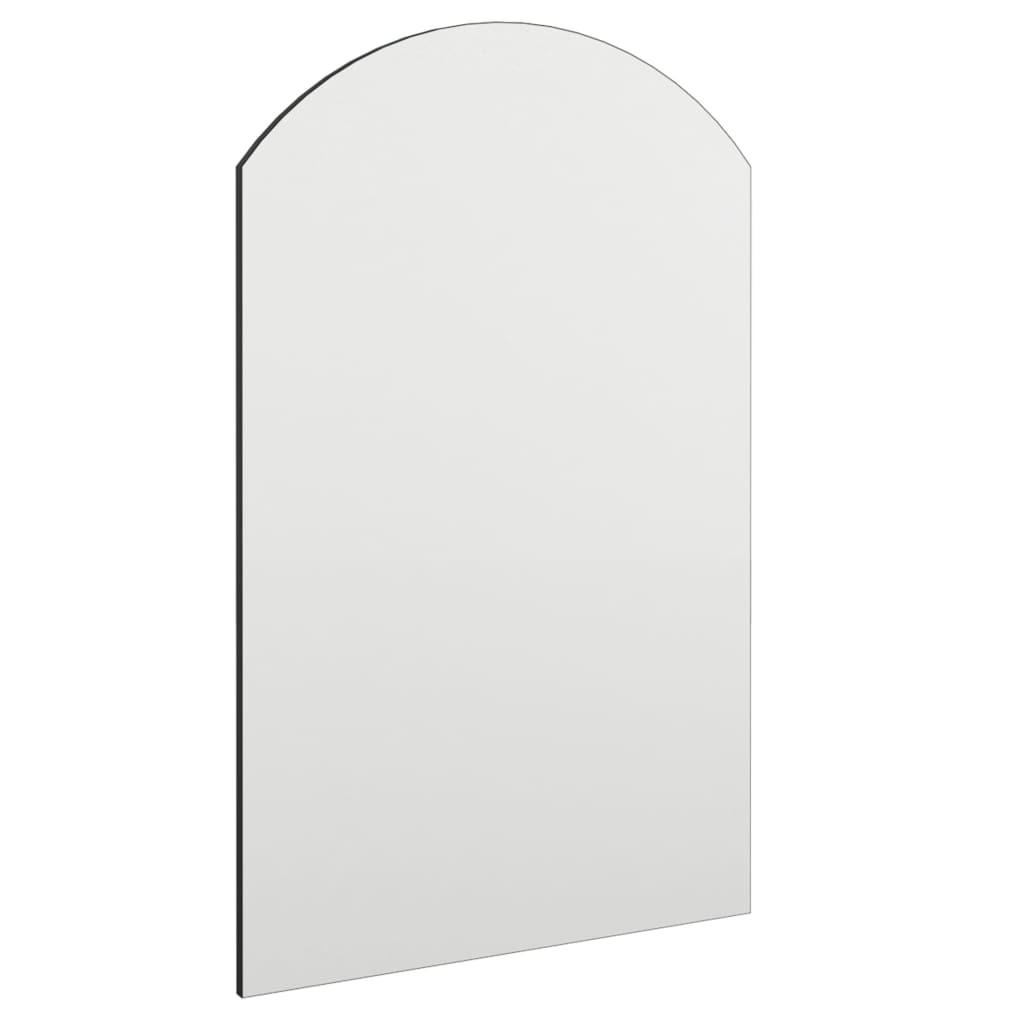 Spejl med LED-lamper 60x40 cm buet glas