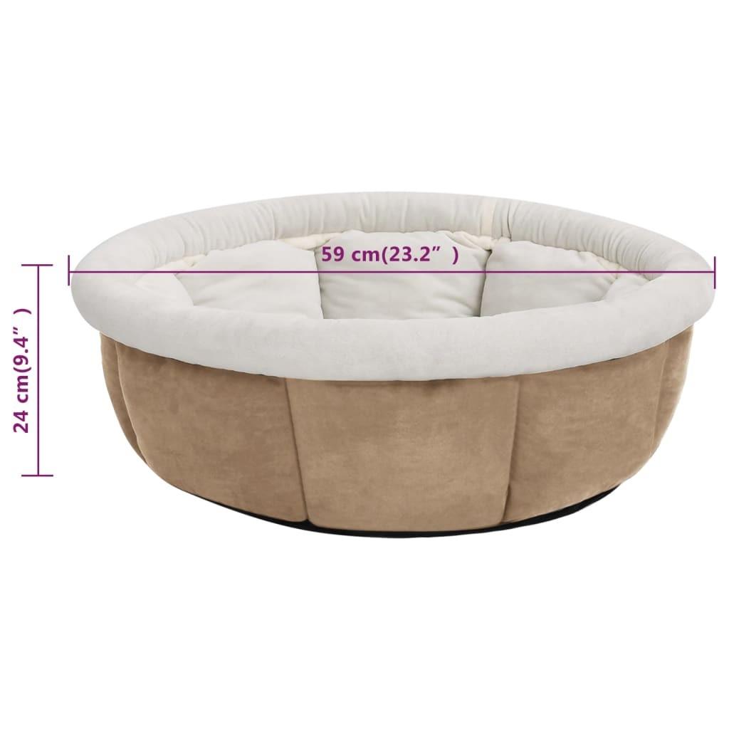 Hundeseng 59x59x24 cm beige