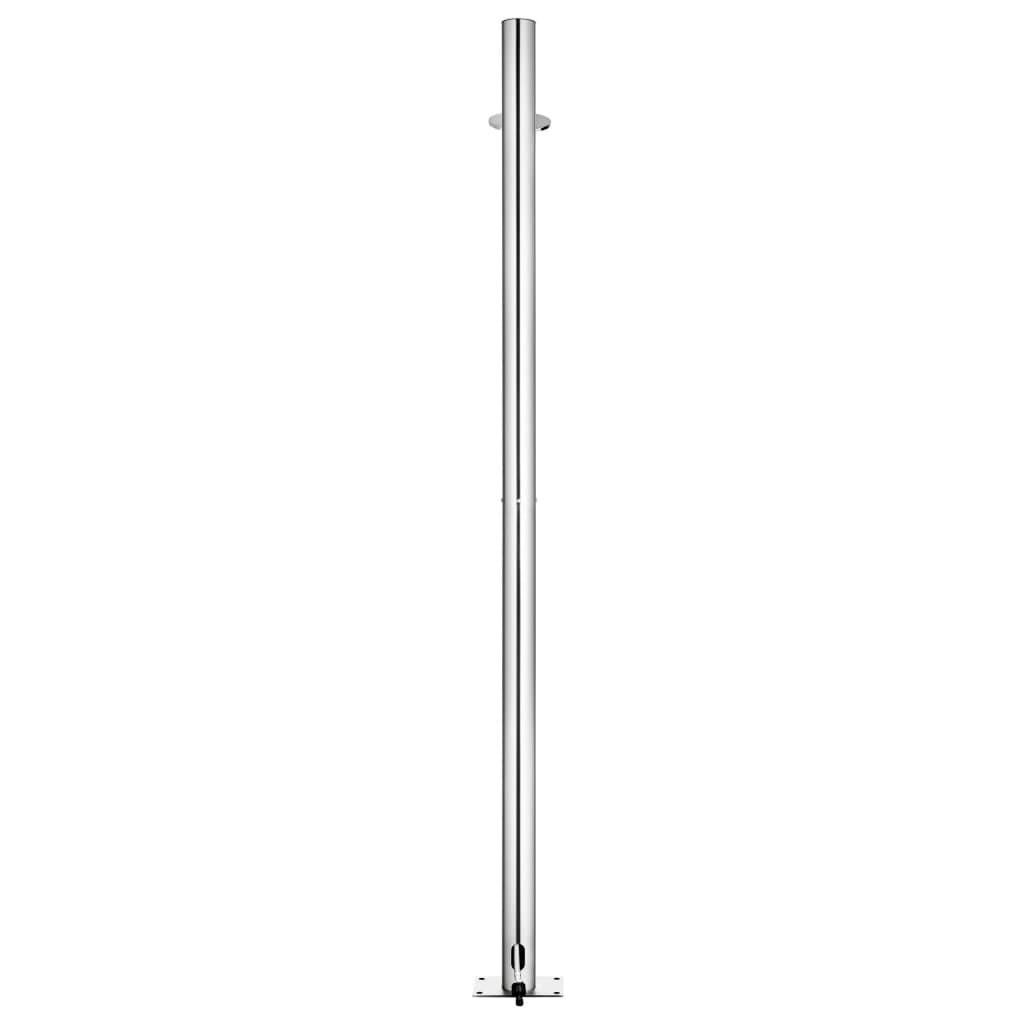 Havebruser med brun bund 220 cm rustfrit stål