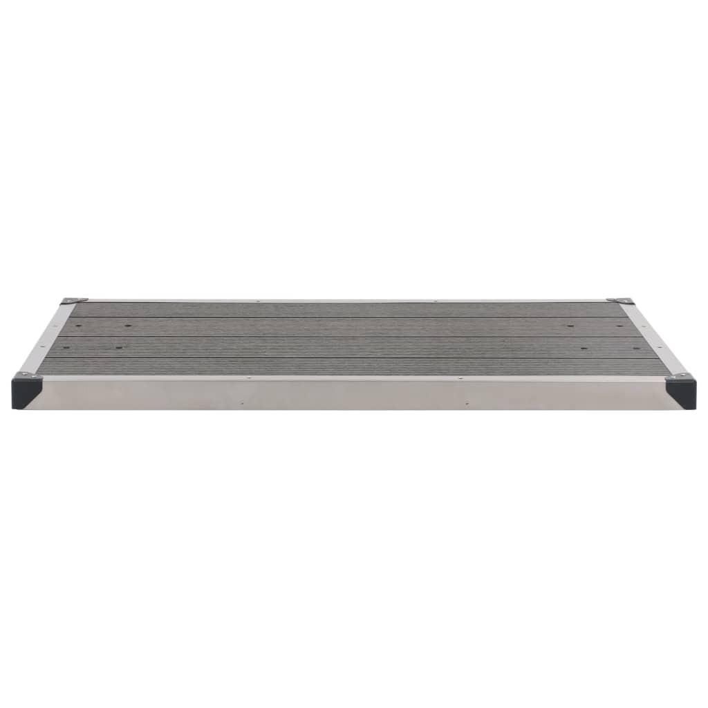 Havebruser med grå bund 225 cm rustfrit stål
