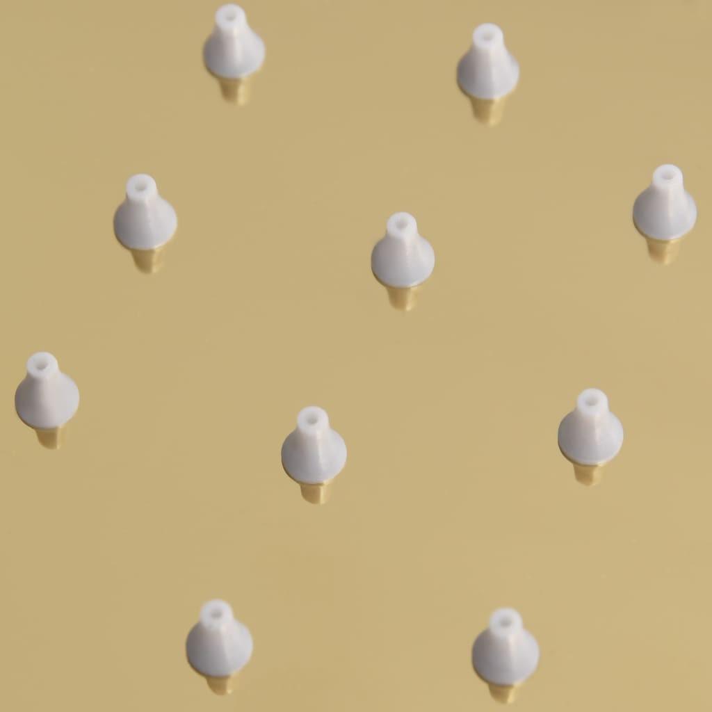 Regnbrusehoved 40x30 cm rustfrit stål rektangulær guldfarvet