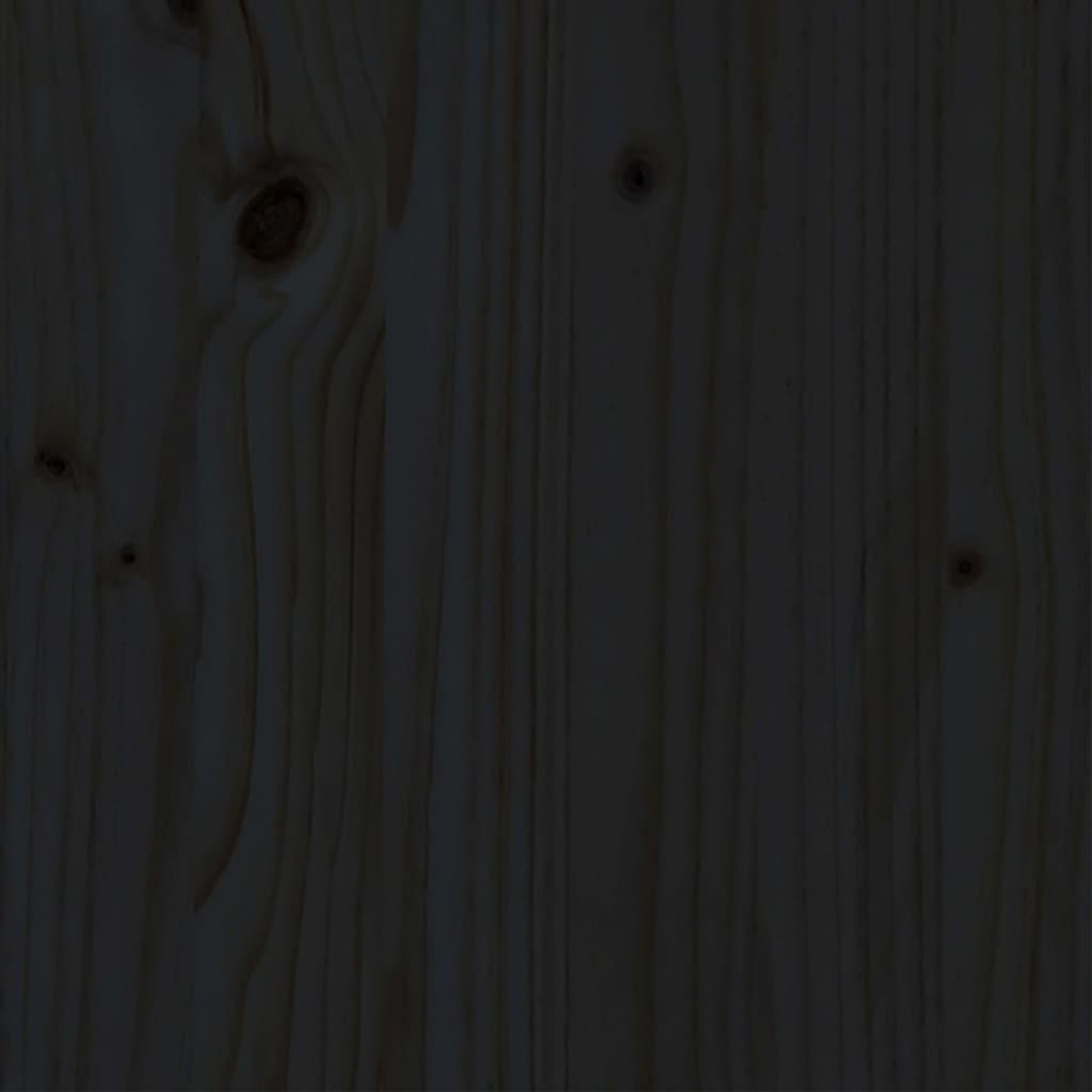 Sengeramme 140x200 cm massivt træ sort