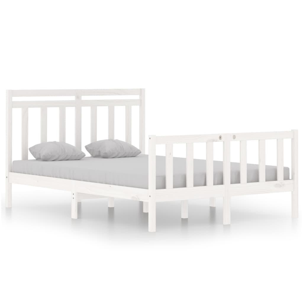 Sengeramme 120x190 cm Small Double massivt træ hvid
