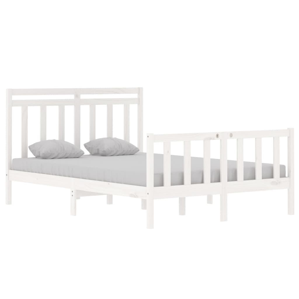 Sengeramme 120x190 cm Small Double massivt træ hvid